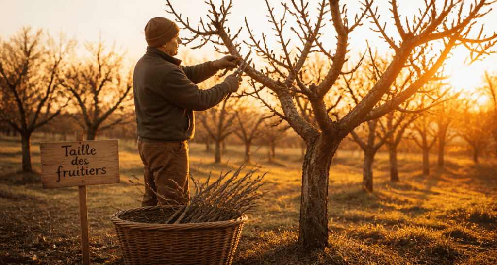 quand tailler les arbres fruitiers, jardinier taille pommier