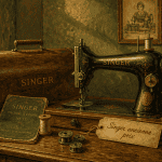 singer machine à coudre ancienne prix sur meuble bois vintage
