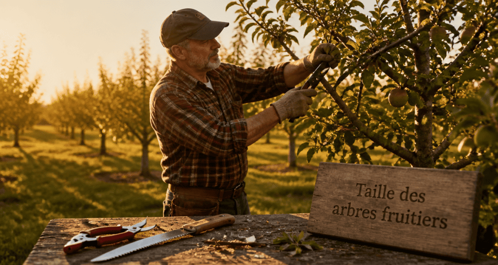 tailler les arbres fruitiers au verger