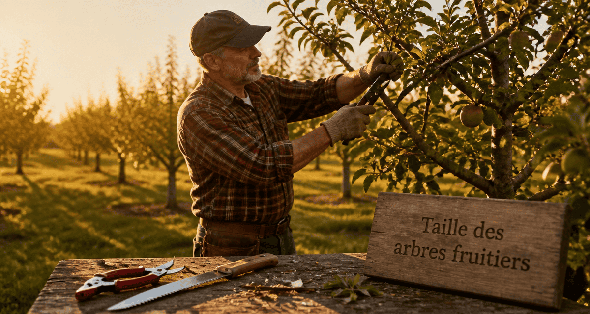 tailler les arbres fruitiers au verger