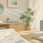 ventilateur basse consommation sur meuble moderne