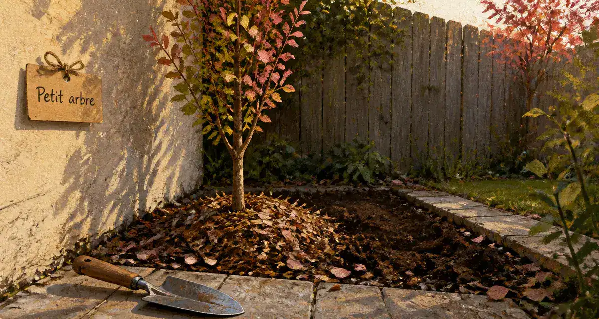 Arbres pour petit jardin : petit arbre colonnaire sur terrasse étroite