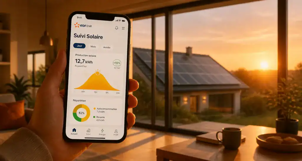 edf enr application interface suivi solaire sur smartphone