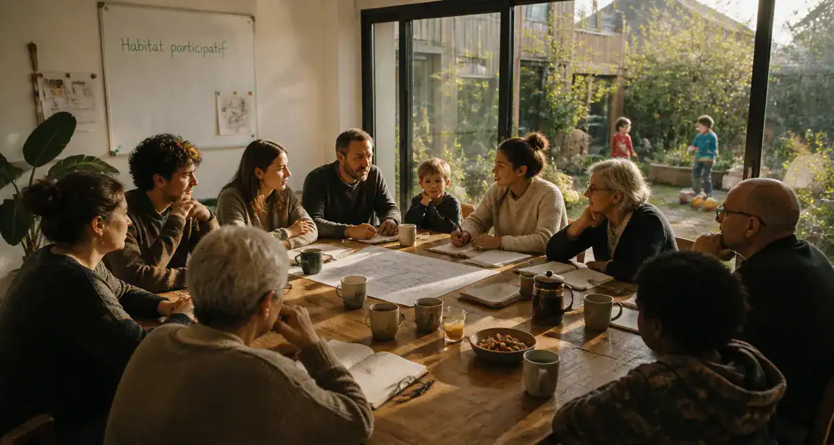 habitats participatifs groupe autour table commune