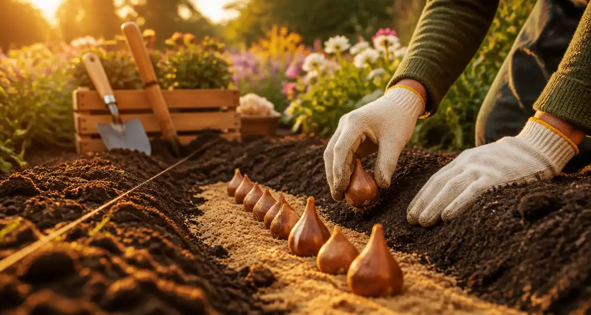 quand planter bulbes mains jardin