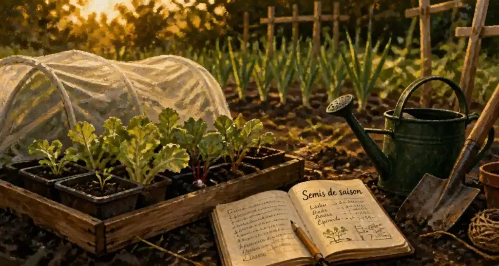 Que peut on planter dans le jardin en ce moment : semis, salades, radis sous voile d’hivernage