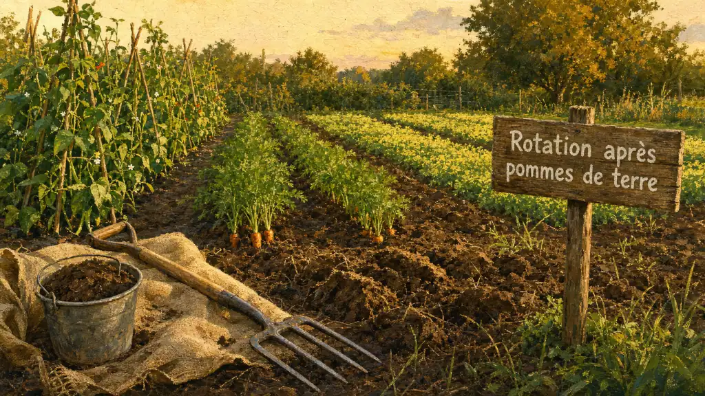 Que planter apres les pomme de terre : rotation 4 familles au potager