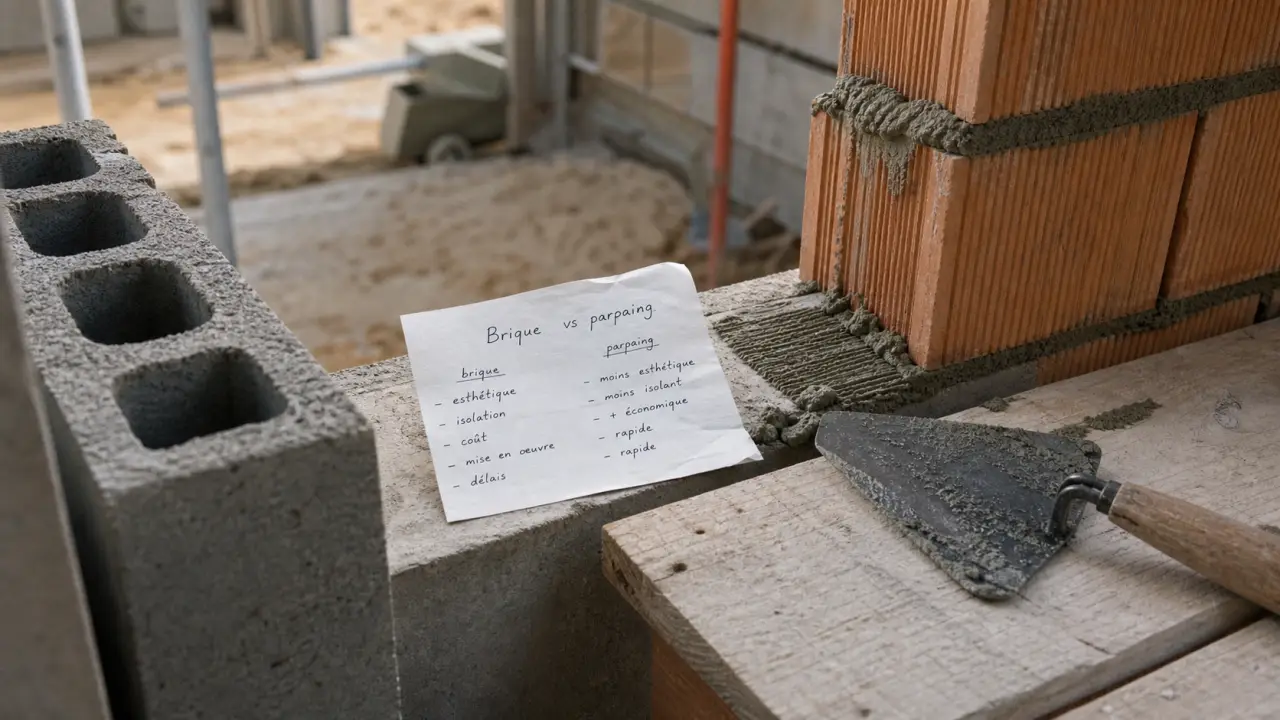 Brique ou parpaing sur chantier : murs en brique et parpaing