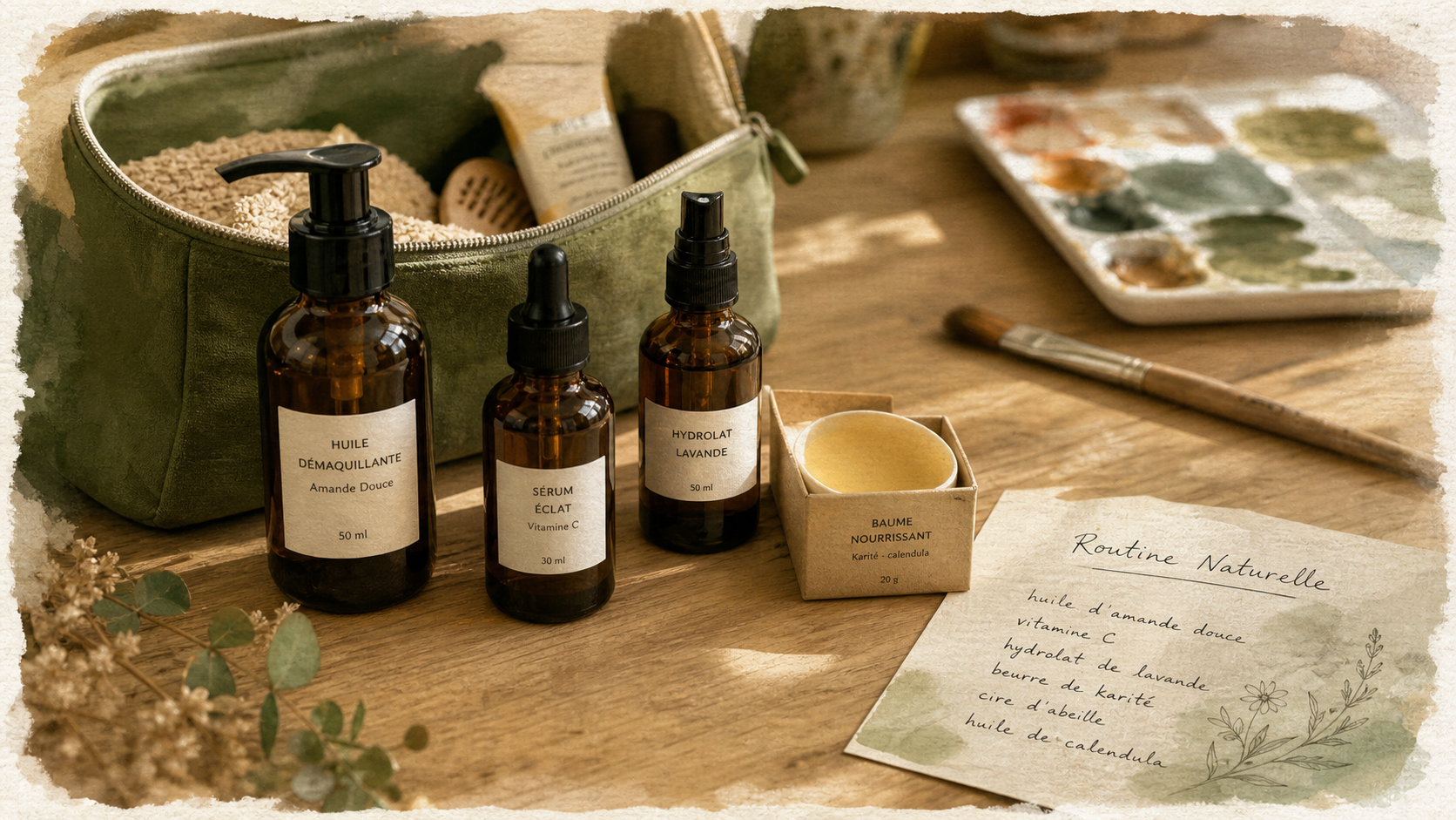 Cosmétiques naturels : routine solide et durable pour la peau