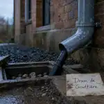 Drainage eau de pluie gouttière, drain et regard pour protéger les fondations
