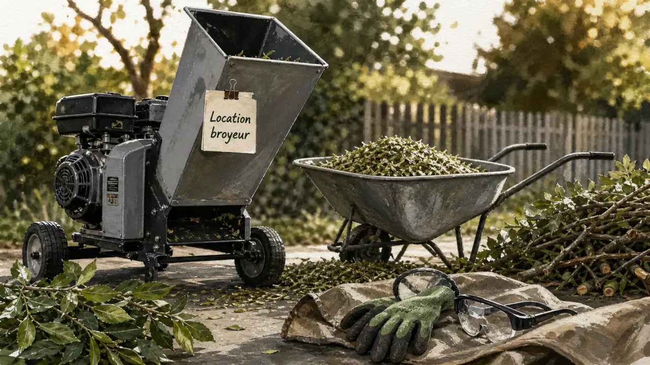 Location broyeur végétaux Brico dépôt : broyeur et copeaux