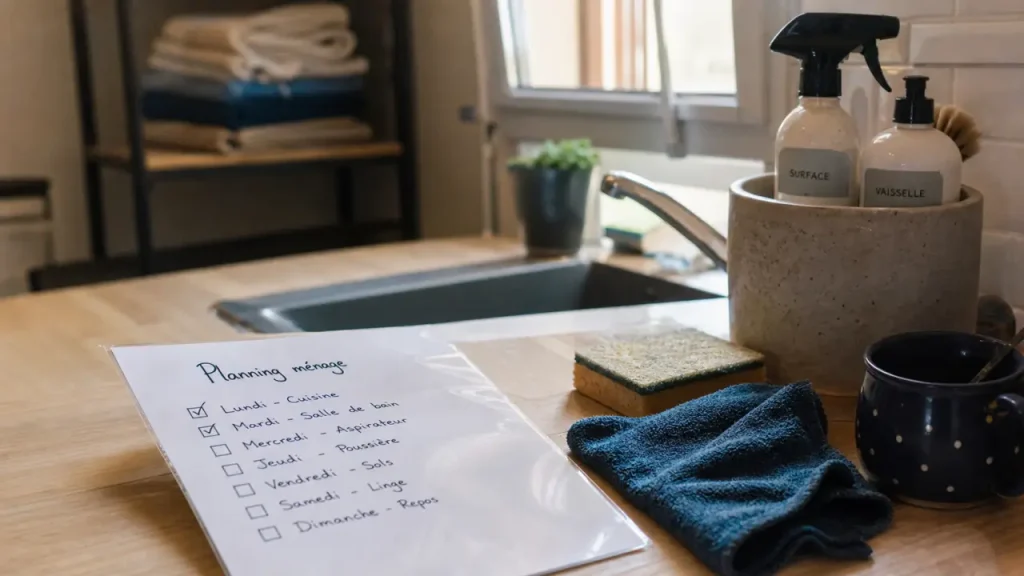 Ménage planning : 15 minutes par jour pour garder le cap sans surcharge