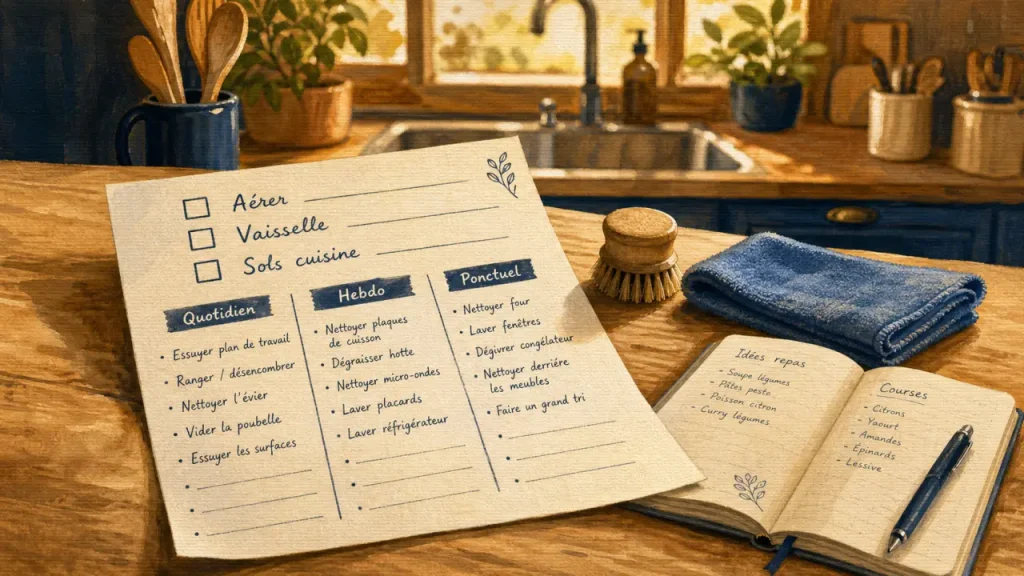 Ménage planning : 15 minutes par jour pour garder le cap sans surcharge