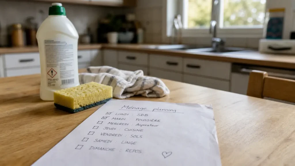 Ménage planning : 15 minutes par jour pour garder le cap sans surcharge