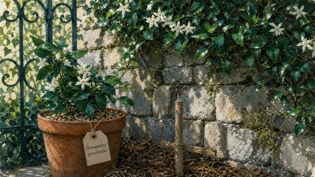 Mur vert, parfum et fleurs d’hiver : quelle plante grimpante persistante choisir ?