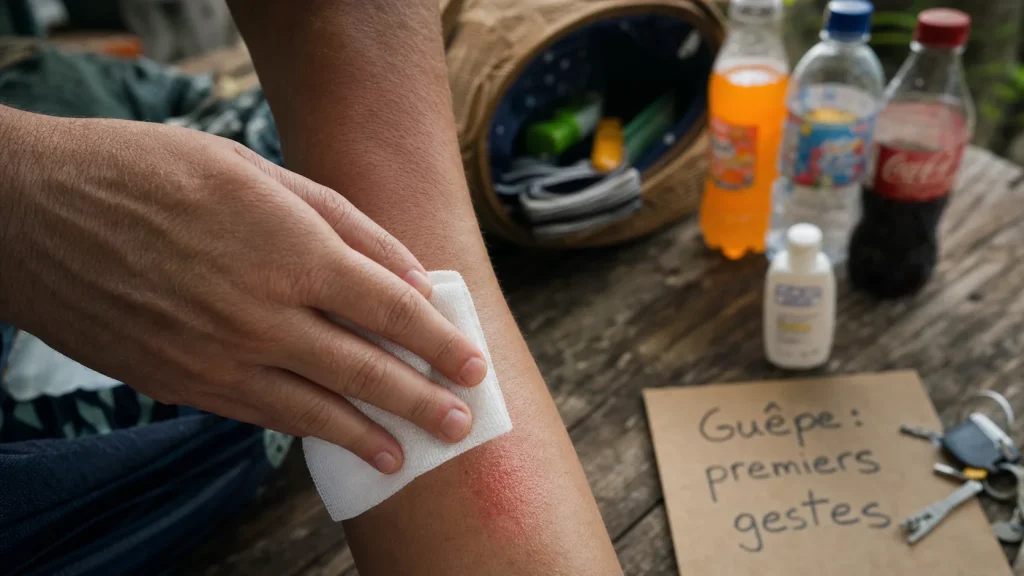 Piqûre de guêpe : froid, urgence et erreurs à éviter