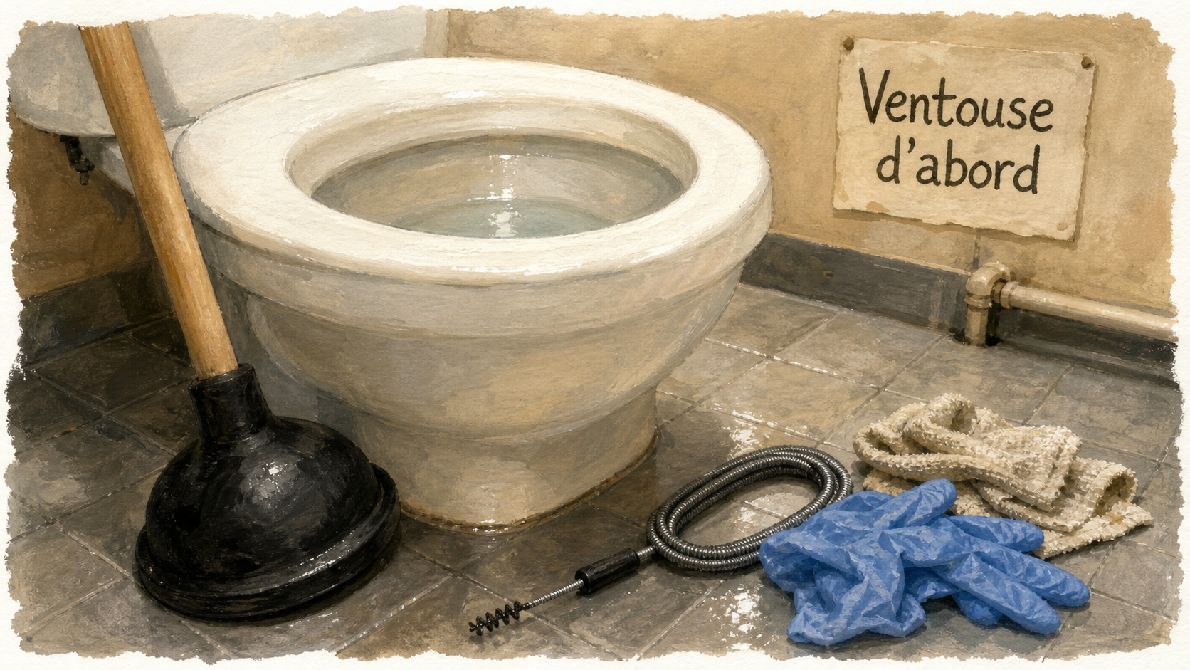 Ventouse WC d’abord, solution miracle pour déboucher les WC