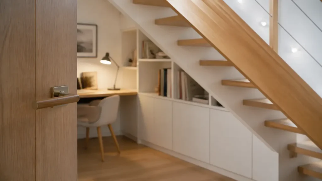 Aménagement sous escalier ouvert : choisir le bon usage sans alourdir la pièce