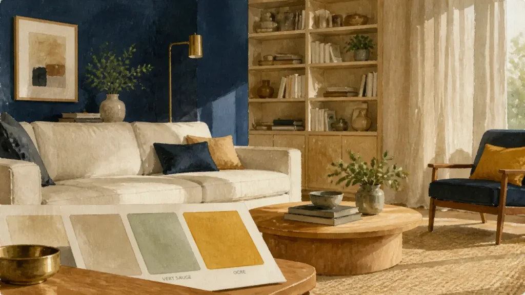 Couleur salon tendance : rouge sourd, bleu profond ou vert sauge pour rester moderne sans assombrir la pièce ?