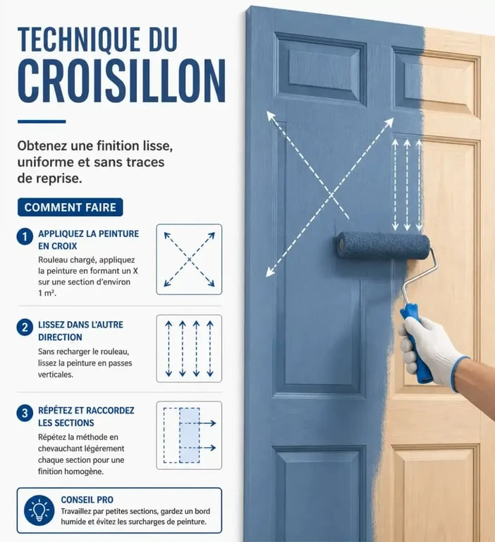 Technique pour peindre une porte en bois sans traces