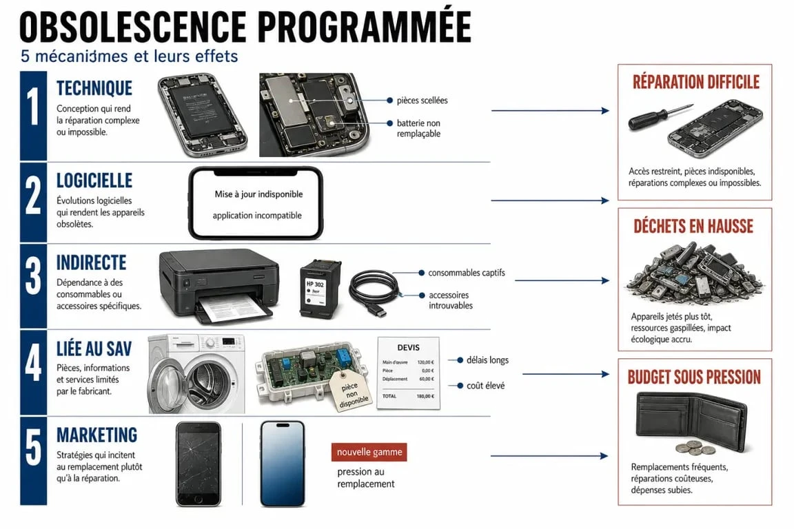 Plan obsolescence : schéma éditorial des formes, impacts et mécanismes
