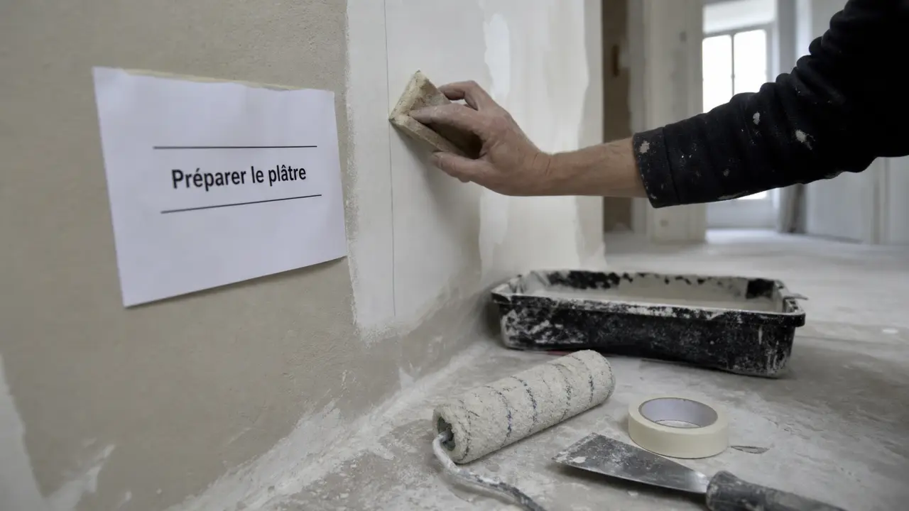 Peindre du platre : sous-couche mate sur mur plâtre en rénovation