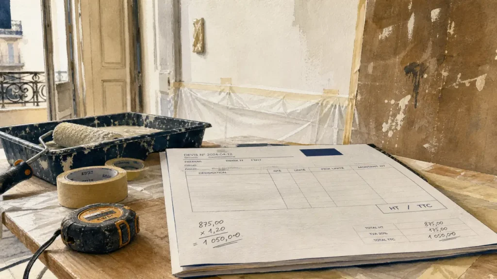 Peinture intérieure : 20 à 65 € le m², et ce qui fait vraiment monter le devis