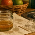 Recette anti moucheron au vinaigre de cidre, bocal et film