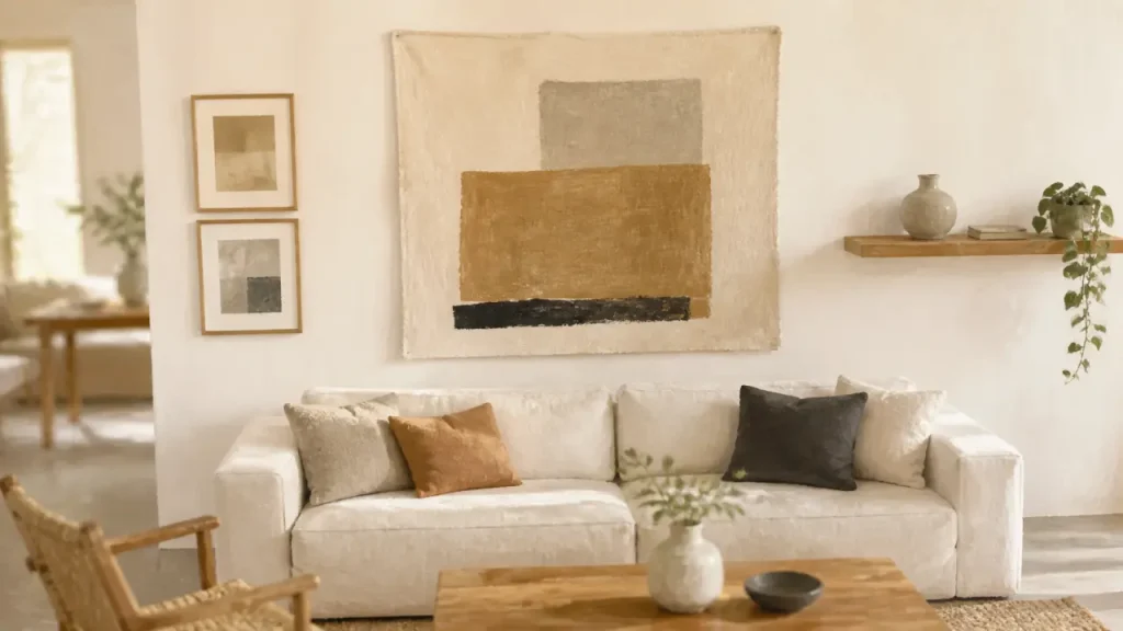 Décorer un mur blanc sans le surcharger : cadres, textures et lumière