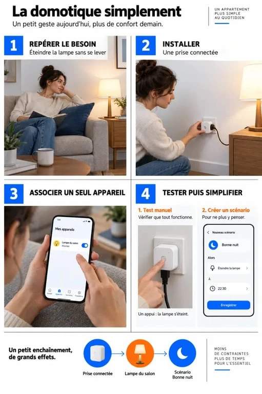 Débuter en domotique : étapes pour installer un premier appareil et créer une automatisation simple