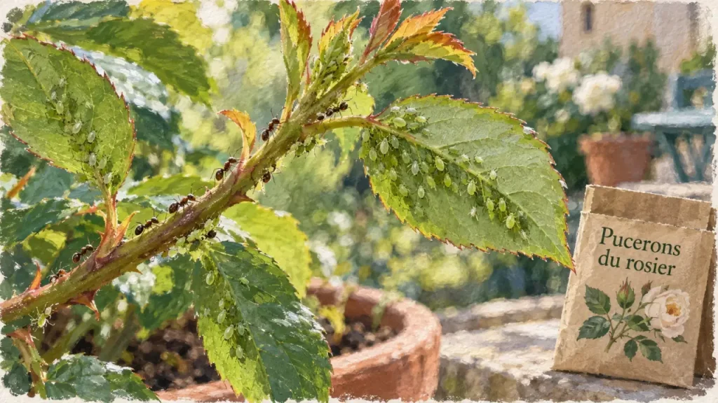 Pucerons verts sur les rosiers : agissez en avril sans traiter tout le jardin