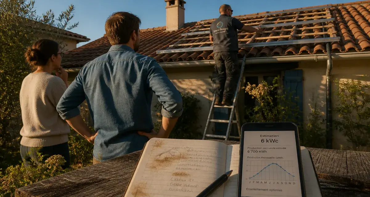 Rendement panneau solaire 6 kw : 8 400 kWh en Provence