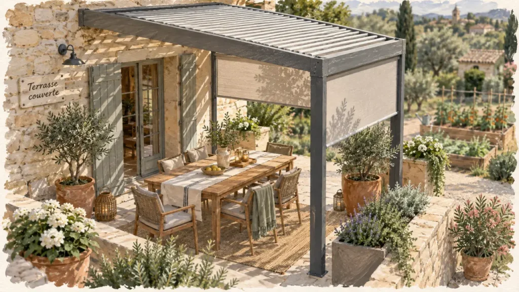 Terrasse couverte maison : quelle solution choisir entre protection, lumière et confort ?