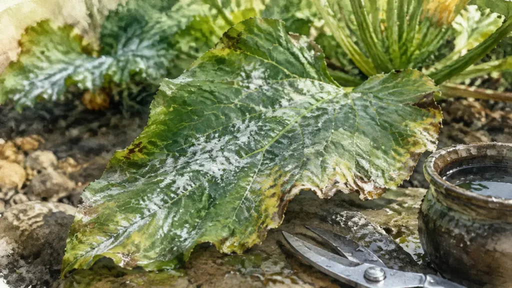 Oïdium sur courgette : reconnaître les signes, traiter tôt et limiter la récidive