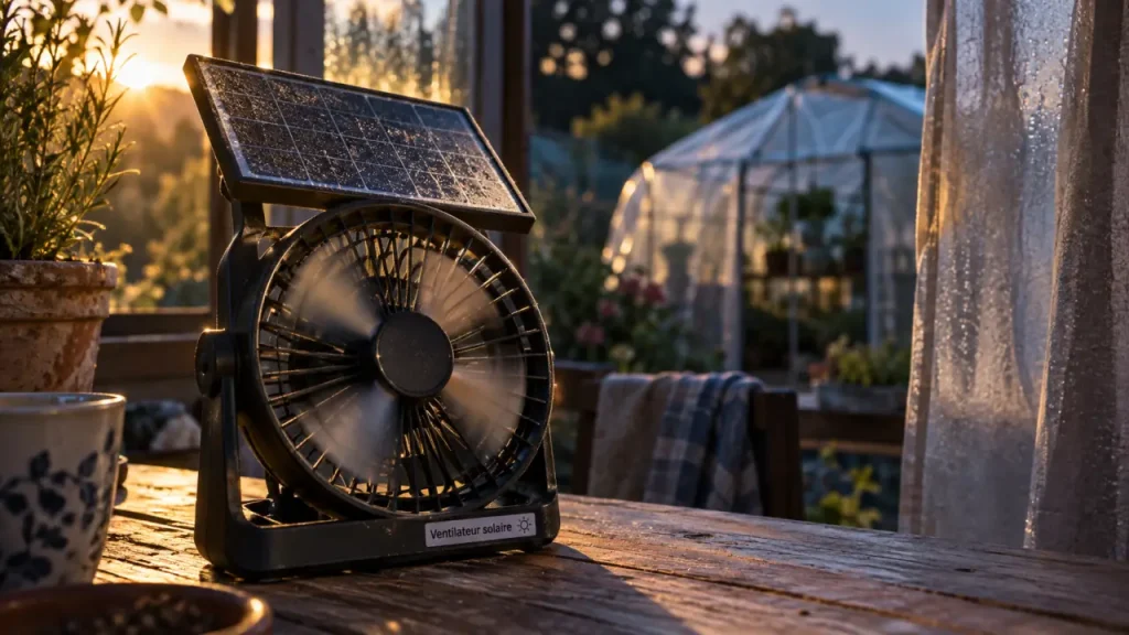 Ventilateur panneau solaire : le mauvais emplacement qui réduit son débit d’air