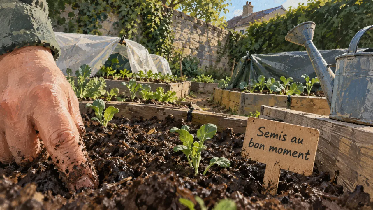 Erreurs de débutant au potager à éviter : semis au bon moment, jeunes plants en carrés
