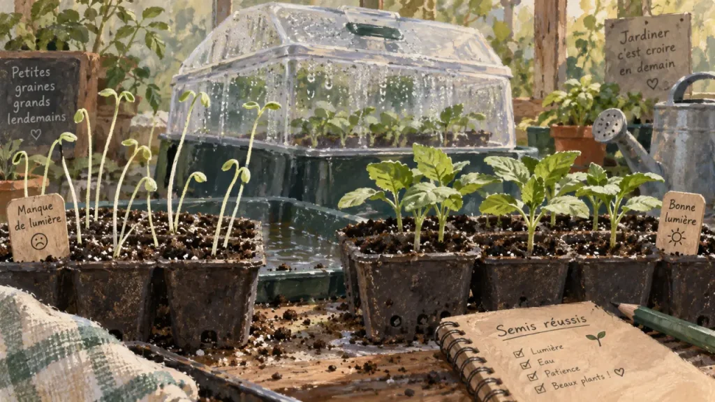 Réussir ses semis au potager : 6 erreurs qui font filer ou pourrir les plants